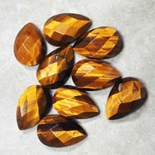 13X20MM FACETED PEAR CABOCHON TIGER EYES(6PCS /BAG)